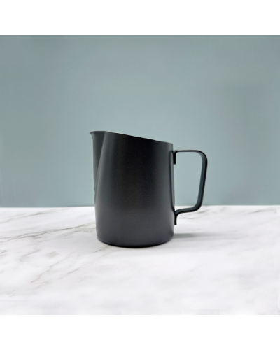 Studio Barista Slow Pour Milk Pitcher 420ml Black lifestyle