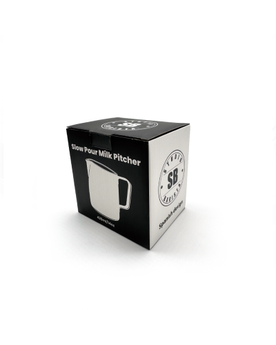 Studio Barista Slow Pour Milk Pitcher 420ml Black 3/4 box