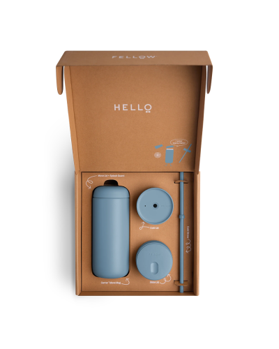 Fellow Carter 3 In 1 Sip System 16oz Hazy Blue from above