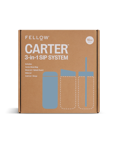 Fellow Carter Sistema Tapas 3 en 1 de 16 Oz Azul Niebla