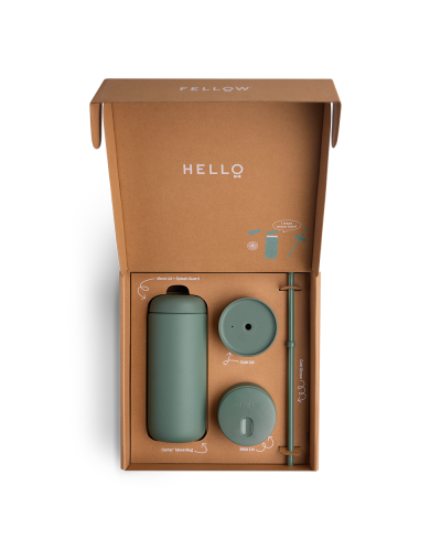 Fellow Carter 3 In 1 Sip System 16oz Smoke Green (Move, Slide, Cold)