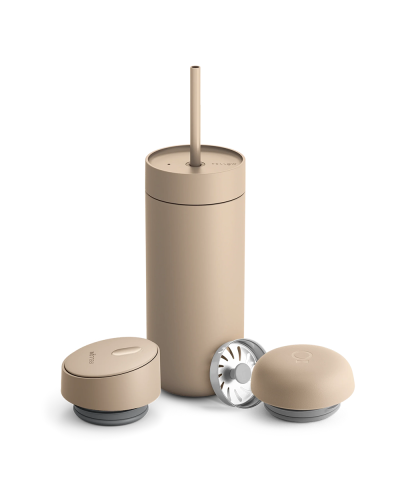 Fellow Carter 3 In 1 Sip System 16oz Sand Dune (Move, Slide, Cold)