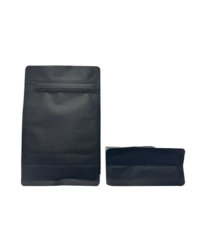 Bolsas de café Box Bottom 250g Negro Kraft Con Aluminio (250 uds)