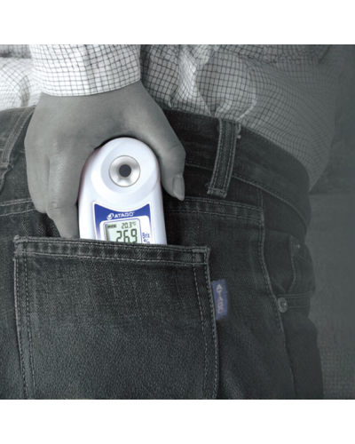 Portable Atago Pocket pH Meter Pal in jean pocket