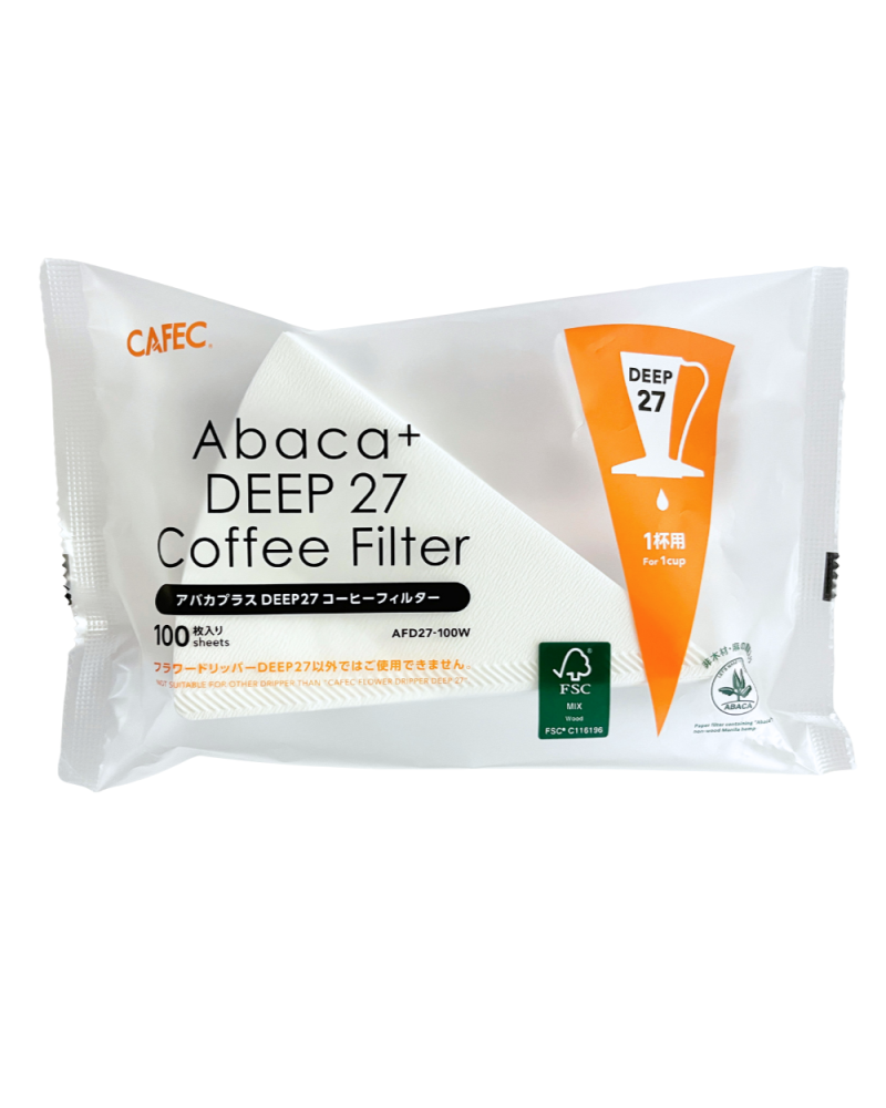 Paquete Bolsa de 100 unidades de filtros de papel Abaca+  Deep 27