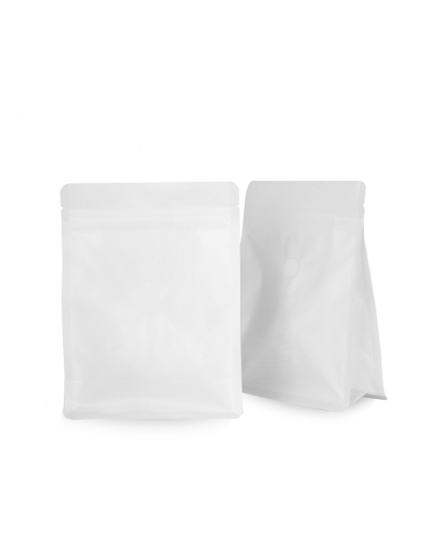 Coffee Bags Box Bottom 250g Transparent White W/Out Aluminium Foil (250 Pcs)