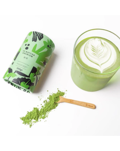 Matchaflix Té Matcha Premium 100g con  Latte art