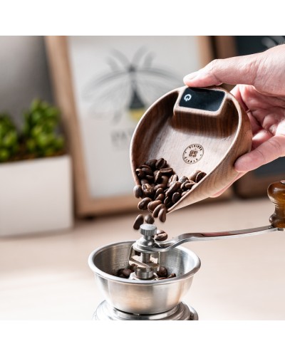 Studio Barista Balanza Con Bandeja Nogal con molinillo
