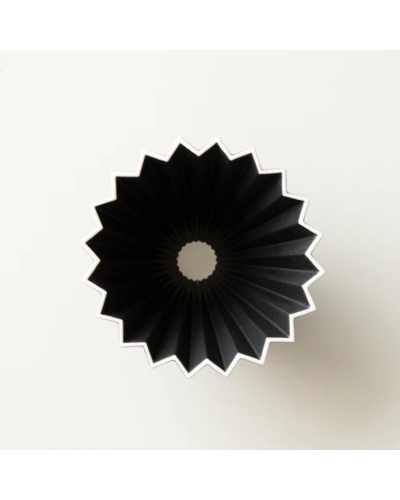 Origami Dripper Cerámica M Negro mirando desde arriba