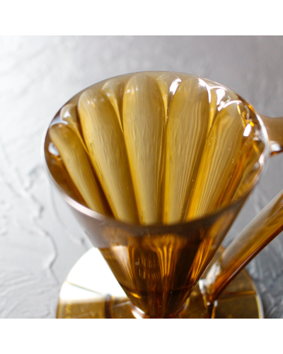 Cafec Flower Dripper Deep 27 Brown close up