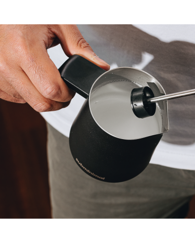 Subminimal Nanofoamer Lithium Black used in milk jug