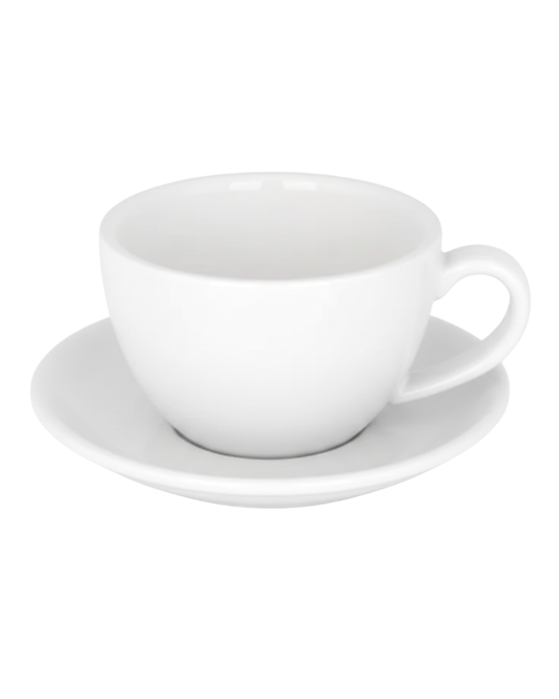 Epic Cups Taza y Plato Doble Cappuccino 280ml Blanco