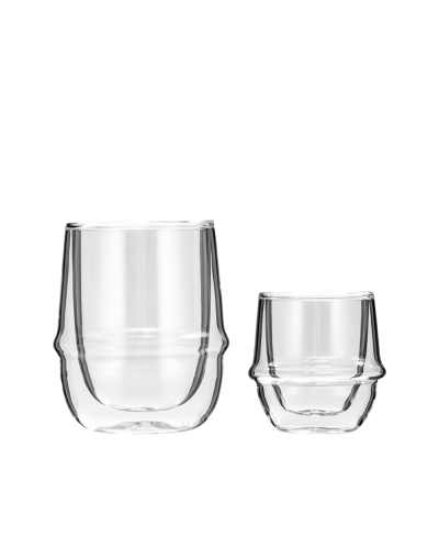 Vaso de Doble Pared 80ml Vidrio Resistente